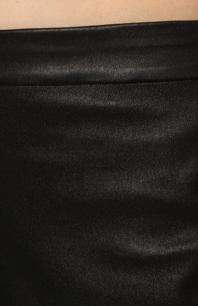 Женские кожаные леггинсы ALINE черного цвета, арт. AL22FW120102 | Фото 5 (Женское Кросс-КТ: Леггинсы-одежда; Длина (брюки, джинсы): Стандартные; Стили: Гранж; Материал внешний: Натуральная кожа)
