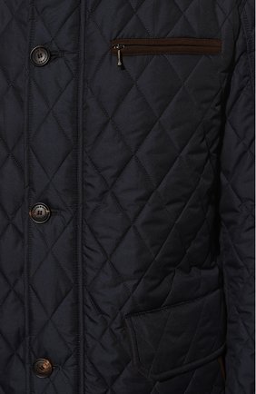 Мужская утепленная куртка WATERVILLE темно-синего цвета, арт. AIDEN/TS1/650 | Фото 5 (Кросс-КТ: Куртка; Рукава: Длинные; Материал внешний: Синтетический материал; Мужское Кросс-КТ: утепленные куртки; Длина (верхняя одежда): Короткие; Материал подклада: Хлопок; Стили: Кэжуэл)