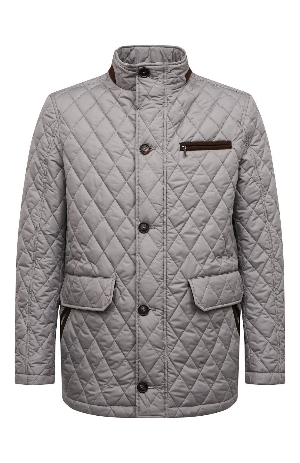 Мужская утепленная куртка WATERVILLE серого цвета, арт. AIDEN/TS1/650 | Фото 1 (Кросс-КТ: Куртка; Рукава: Длинные; Материал внешний: Синтетический материал; Мужское Кросс-КТ: утепленные куртки; Длина (верхняя одежда): Короткие; Материал подклада: Хлопок; Стили: Кэжуэл)