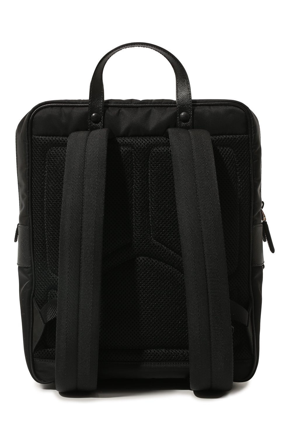 Мужской текстильный рюкзак PRADA черного цвета, арт. 2VZ064-064-F0002-OOO | Фото 6 (Размер: medium; Ремень/цепочка: На ремешке; Материал: Текстиль; Стили: Кэжуэл)