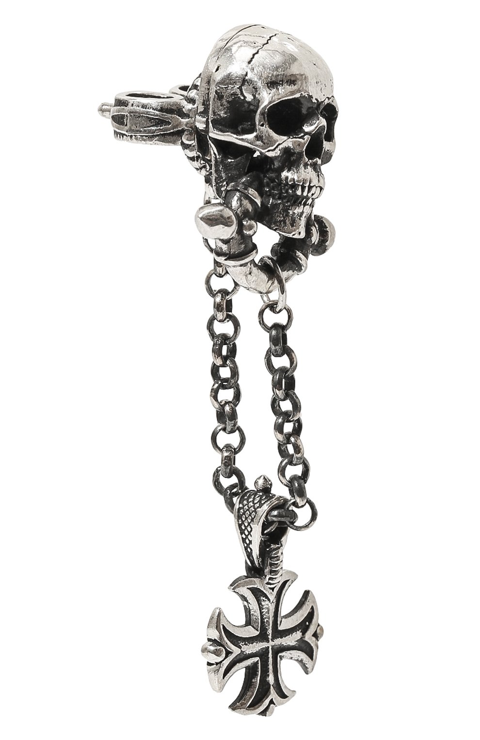 Мужские серебряная моносерьга флибустьер GL JEWELRY серебряного цвета по цене 0 руб., арт. M200004-S97-01 | Фото 2 Мужские серебряная моносерьга флибустьер GL JEWELRY серебряного цвета, арт. M200004-S97-01 | Фото 2