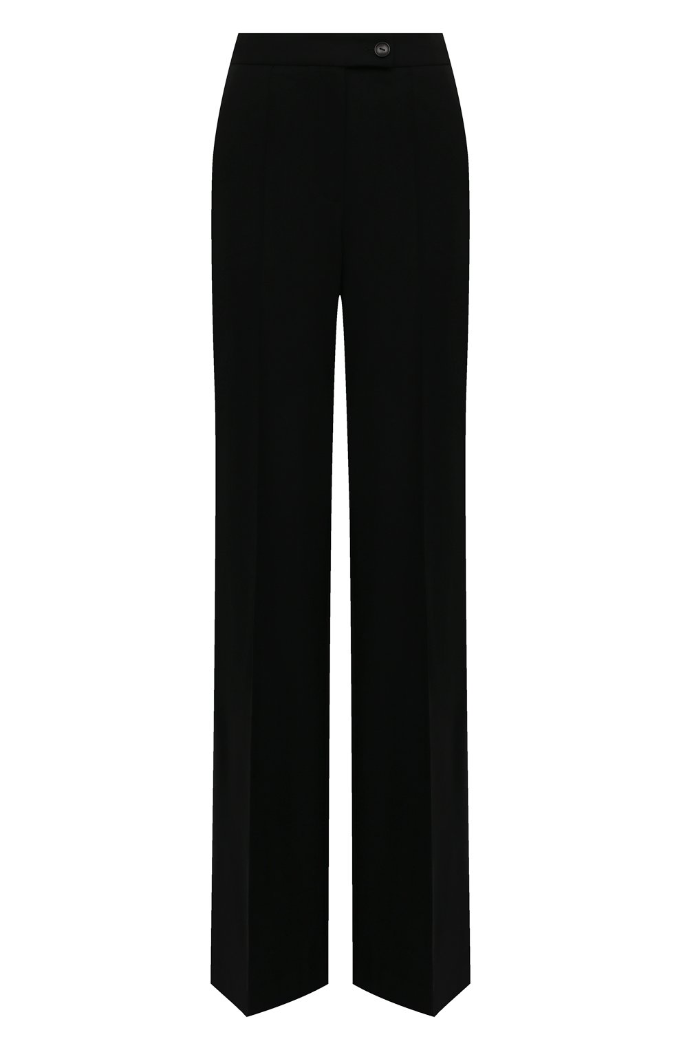 Женские шерстяные брюки LESYANEBO черного цвета, арт. FW22/H-769/Qu | Фото 1 (Длина (брюки, джинсы): Удлиненные; Силуэт Ж (брюки и джинсы): Широкие; Материал внешний: Шерсть; Женское Кросс-КТ: Брюки-одежда; Стили: Минимализм)