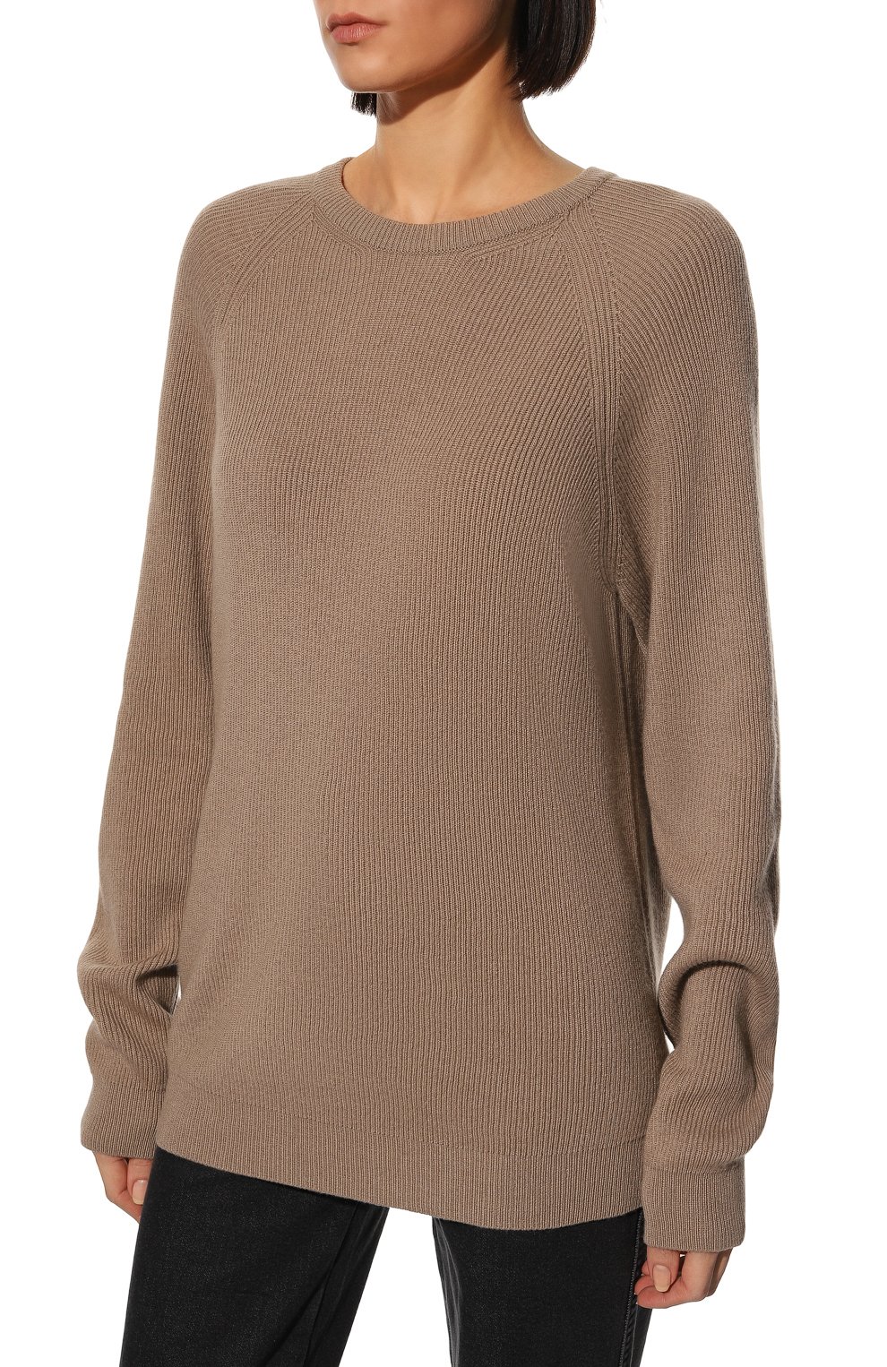 Мужские кашемировый пуловер CANESSA бежевого цвета, арт. EMKG001 FK0001T | Фото 3 (Женское Кросс-КТ: Пуловер-одежда; Стили: Кэжуэл)