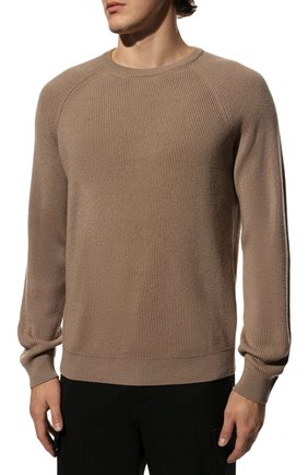 Мужские кашемировый пуловер CANESSA бежевого цвета, арт. EMKG001 FK0001T | Фото 6 (Женское Кросс-КТ: Пуловер-одежда; Стили: Кэжуэл)