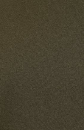 Мужская хлопковая футболка DRIES VAN NOTEN хаки цвета, арт. 222-021186-5600 | Фото 5 (Принт: Без принта; Рукава: Короткие; Длина (для топов): Стандартные; Стили: Милитари; Материал внешний: Хлопок)