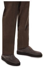 Мужские кожаные слипоны CAMERLENGO темно-серого цвета, арт. M16157M0RBAN735 | Фото 3 (Материал внутренний: Натуральная кожа; Стили: Кэжуэл)