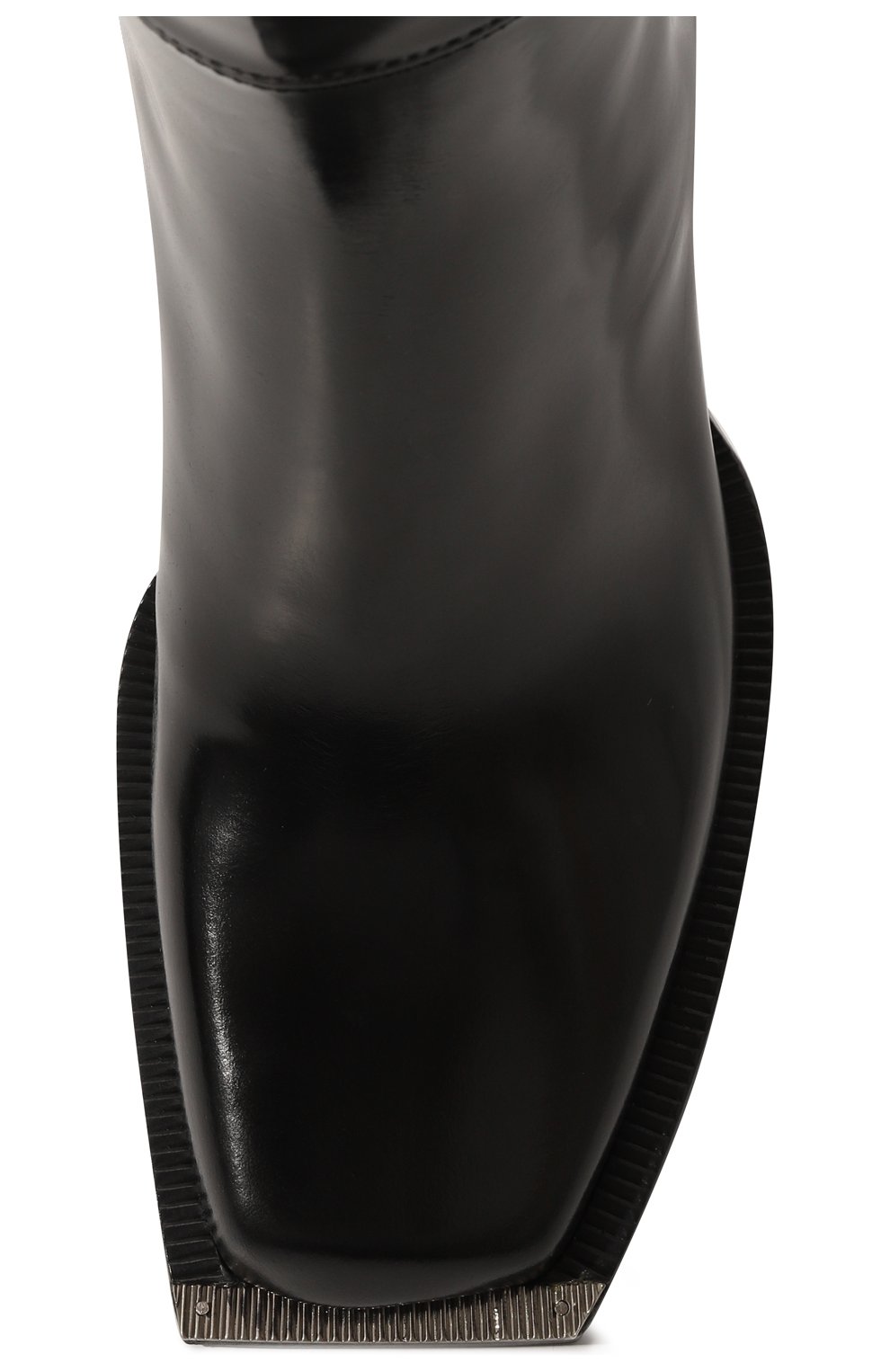 Женские кожаные сапоги MATTIA CAPEZZANI черного цвета, арт. W149/ABRASIVAT0 | Фото 6 (Каблук высота: Высокий; Материал внешний: Кожа; Высота голенища: Высокие; Материал внутренний: Натуральная кожа; Каблук тип: Устойчивый; Подошва: Плоская)