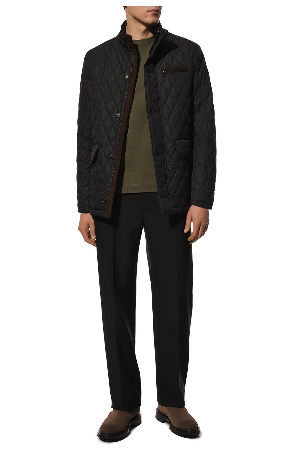 Мужская утепленная куртка WATERVILLE черного цвета, арт. AIDEN/TS1/650 | Фото 2 (Кросс-КТ: Куртка; Рукава: Длинные; Материал внешний: Синтетический материал; Мужское Кросс-КТ: утепленные куртки; Длина (верхняя одежда): Короткие; Материал подклада: Хлопок; Стили: Кэжуэл)