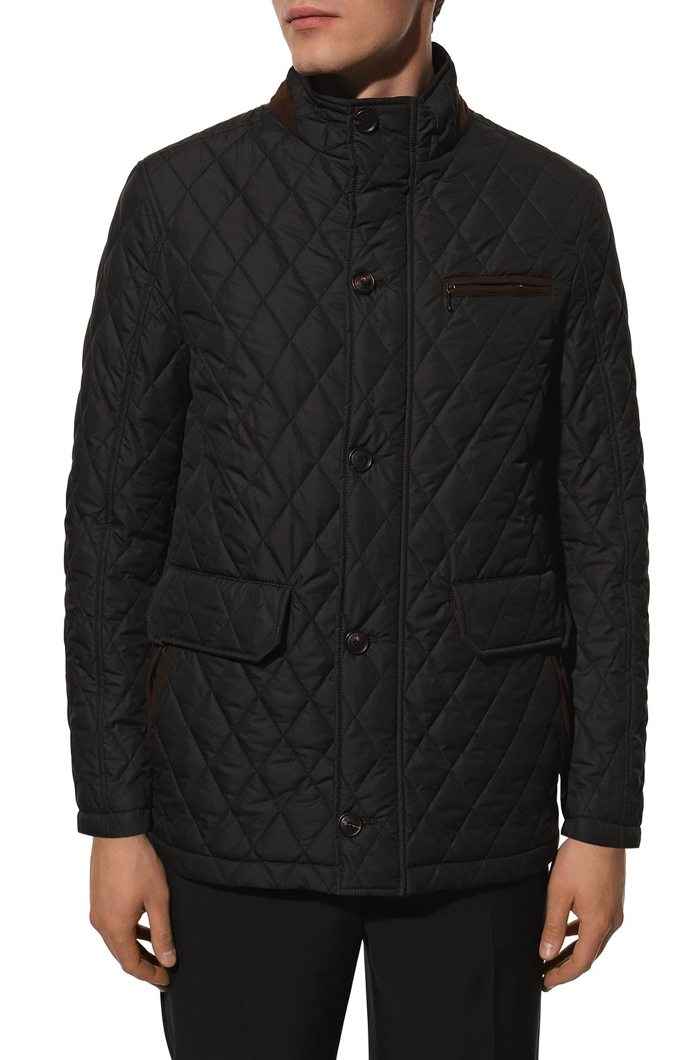 Мужская утепленная куртка WATERVILLE черного цвета, арт. AIDEN/TS1/650 | Фото 3 (Кросс-КТ: Куртка; Рукава: Длинные; Материал внешний: Синтетический материал; Мужское Кросс-КТ: утепленные куртки; Длина (верхняя одежда): Короткие; Материал подклада: Хлопок; Стили: Кэжуэл)