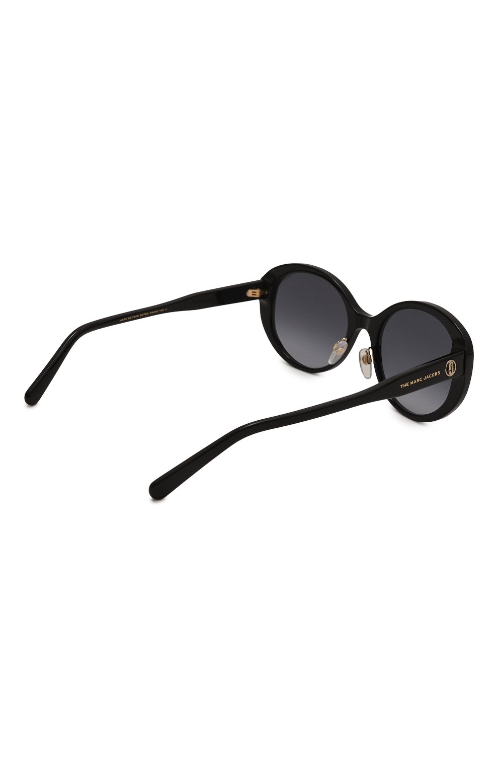 Женские солнцезащитные очки MARC JACOBS (THE) черного цвета, арт. MARC 627/G 807 | Фото 4 (Материал: Пластик; Тип очков: С/з; Оптика Гендер: оптика-женское; Очки форма: Овальные)