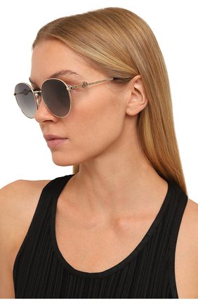 Женские солнцезащитные очки MARC JACOBS (THE) черного цвета, арт. MARC 631/G RHL | Фото 2 (Материал: Металл; Тип очков: С/з; Оптика Гендер: оптика-женское; Очки форма: Круглые)