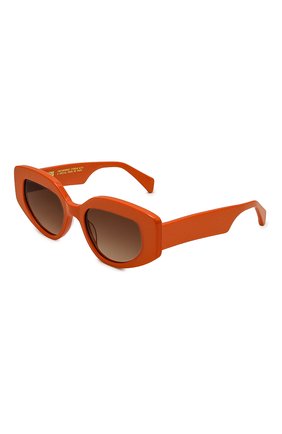 Женские солнцезащитные очки KALEOS оранжевого цвета, арт. F0WLER C-004 | Фото 1 (Тип очков: С/з; Материал: Пластик; Оптика Гендер: оптика-женское; Очки форма: Cat-eye)