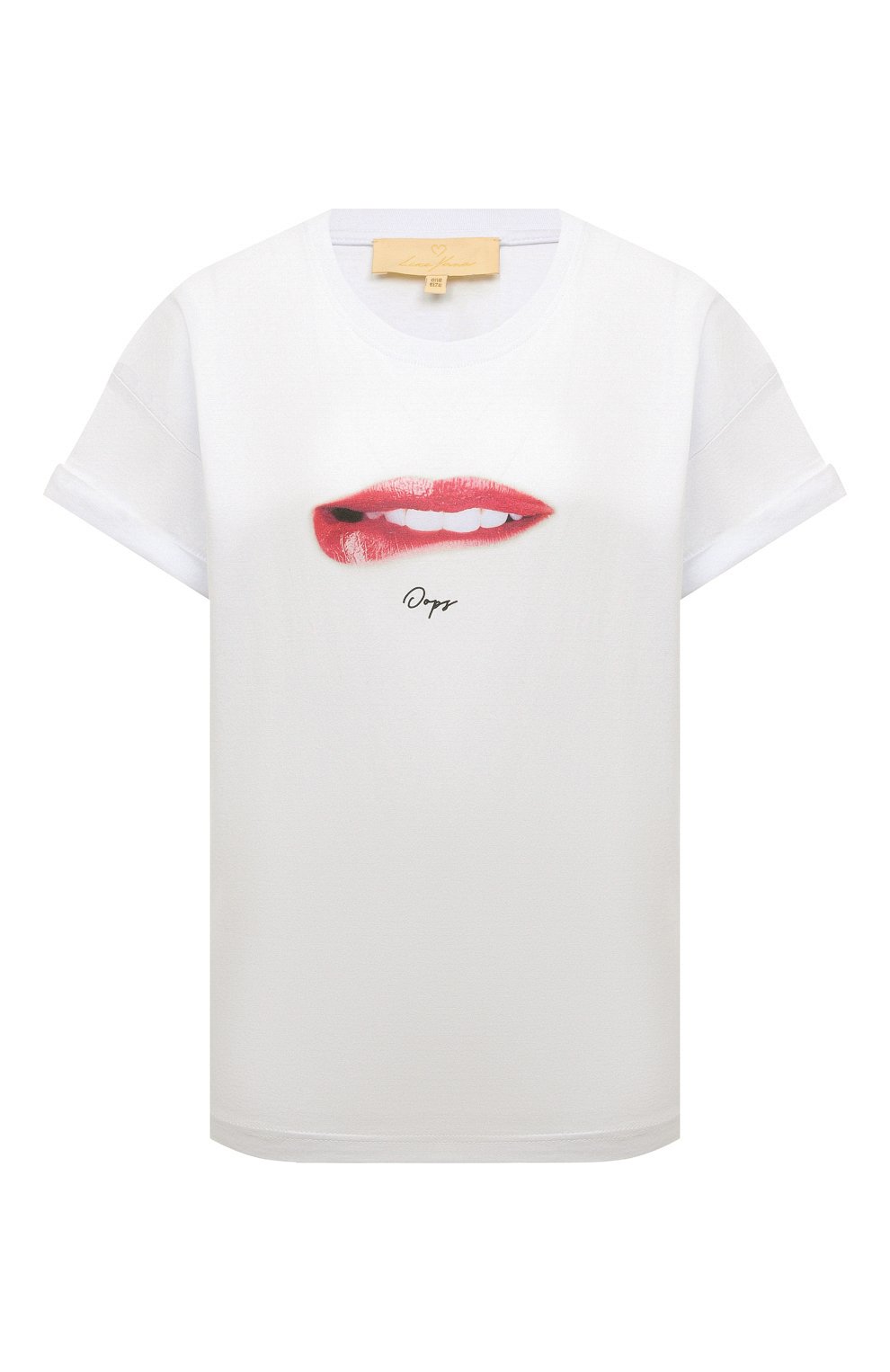 Женская черно-белая хлопковая футболка LIKE YANA купить в интернет ...