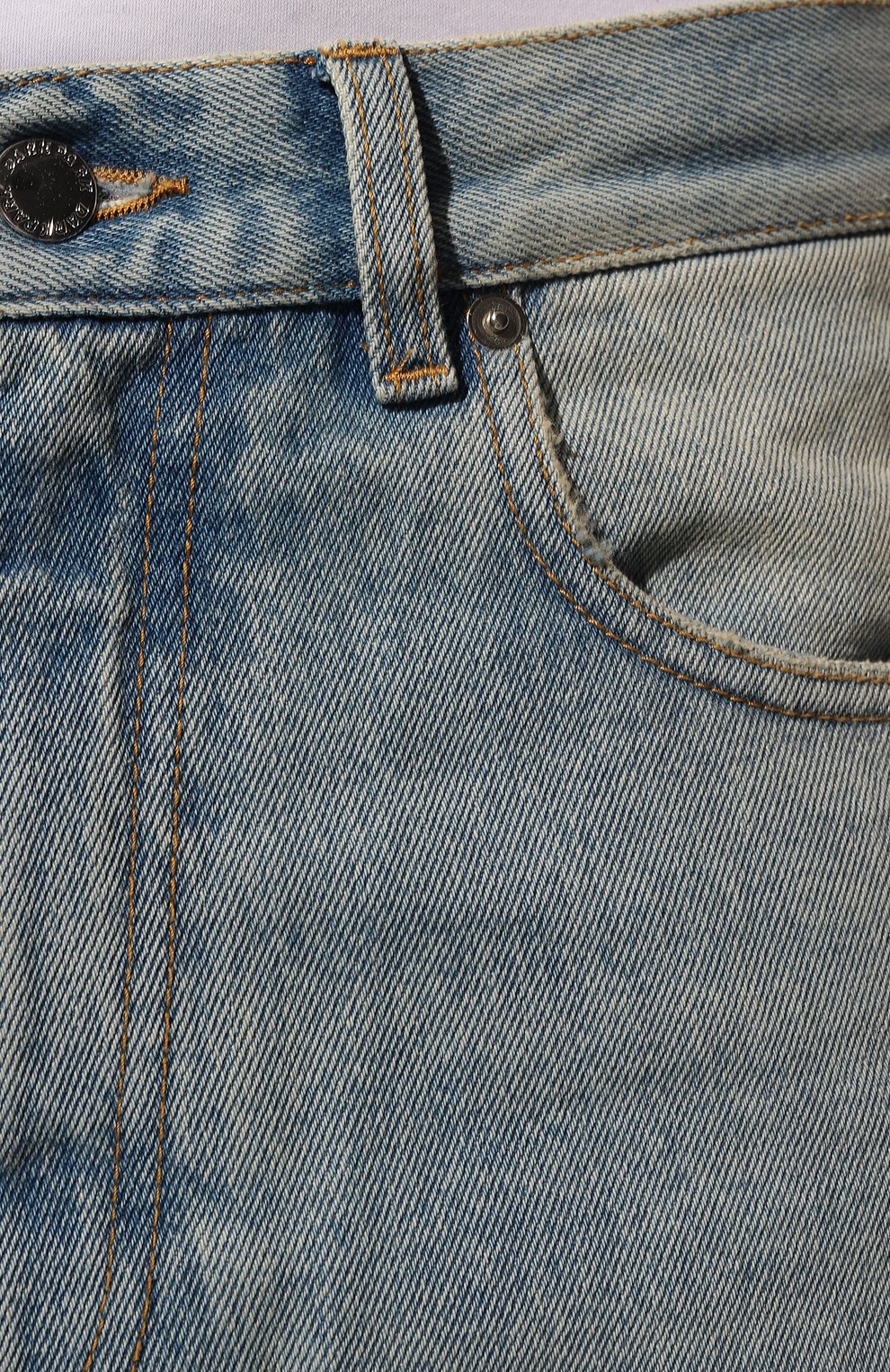 Мужские джинсы DARKPARK голубого цвета, арт. 8DMQ001 F R005054 | Фото 5 (Силуэт М (брюки): Прямые; Кросс-КТ: Деним; Длина (брюки, джинсы): Стандартные; Материал внешний: Хлопок, Деним; Стили: Кэжуэл)