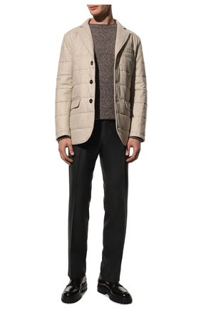 Мужская шерстяная куртка WATERVILLE кремвого цвета, арт. ELAN/662 | Фото 2 (Кросс-КТ: Куртка; Материал внешний: Шерсть; Рукава: Длинные; Мужское Кросс-КТ: утепленные куртки; Стили: Классический, Кэжуэл; Материал подклада: Синтетический материал, Хлопок; Длина (верхняя одежда): Короткие)