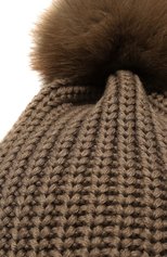 Женская шерстяная шапка BLACK SABLE коричневого цвета, арт. BS-005СЕ | Фото 4 (Материал: Текстиль, Шерсть)