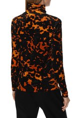 Женская водолазка DRIES VAN NOTEN оранжевого цвета, арт. 222-011182-5110 | Фото 4 (Женское Кросс-КТ: Водолазк�а-одежда; Рукава: Длинные; Стили: Гламурный; Материал внешний: Синтетический материал; Длина (для топов): Стандартные)