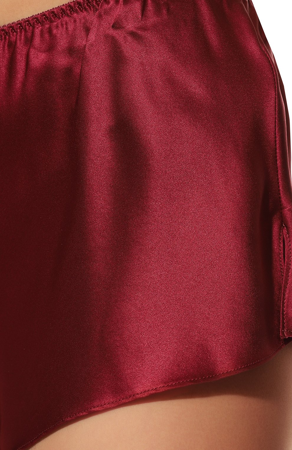 Женские шелковые шорты LUNA DI SETA красного цвета, арт. VLST08006 | Фото 5 (Материал внешний: Шелк; Женское Кросс-КТ: Домашние шорты)