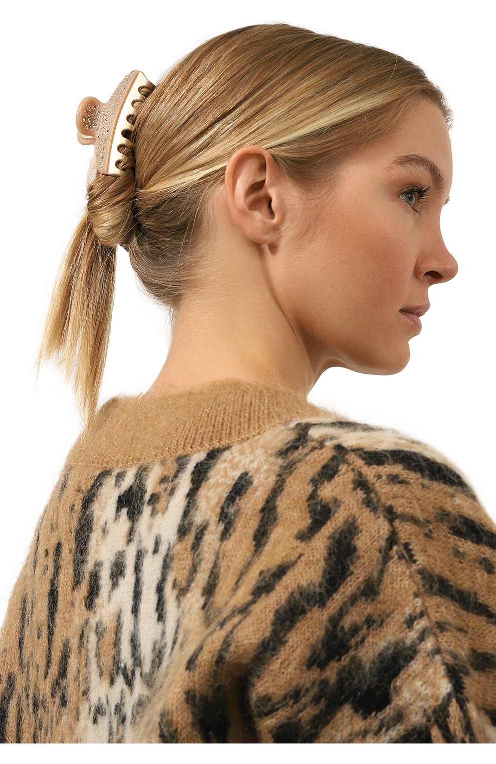 Женская заколка для волос ALEXANDRE DE PARIS бежевого цвета, арт. ICCM-15571-04A22 OB | Фото 2 (Материал: Пластик)