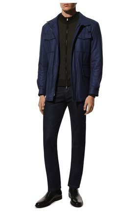 Мужская шерстяная куртка WATERVILLE синего цвета, арт. TRAVEL/662 | Фото 2 (Кросс-КТ: Куртка; Мужское Кросс-КТ: шерсть и кашемир, утепленные куртки; Материал внешний: Шерсть; Рукава: Длинные; Материал подклада: Синтетический материал; Длина (верхняя одежда): Короткие; Стили: Кэжуэл)