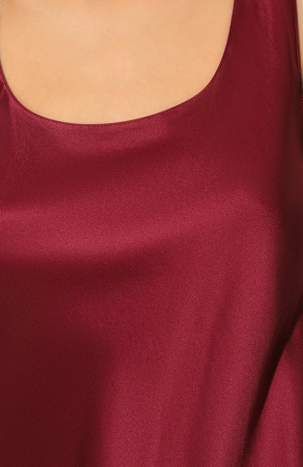Женская шелковый топ LUNA DI SETA бордового цвета, арт. VLST08011 | Фото 5 (Материал внешний: Шелк; Женское Кросс-КТ: Топы)
