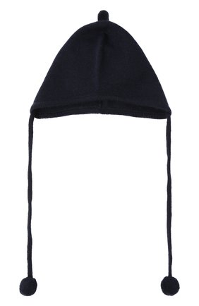 Детского кашемировая шапка OSCAR ET VALENTINE темно-синего цвета, арт. BON01 | Фото 1 (Материал: Текстиль, Кашемир, Шерсть)