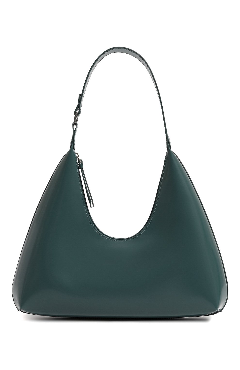 Женская сумка amber large BY FAR зеленого цвета, арт. 22FWAMRSPETWLAR | Фото 1 (Сумки-технические: Сумки top-handle; Материал: Натуральная кожа; Размер: large)