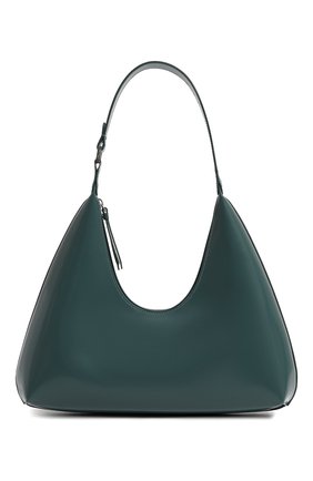 Женская сумка amber large BY FAR зеленого цвета, арт. 22FWAMRSPETWLAR | Фото 1 (Сумки-технические: Сумки top-handle; Материал: Натуральная кожа; Размер: large)