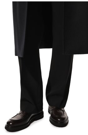 Мужские кожаные пенни-лоферы W.GIBBS темно-коричневого цвета, арт. 0669003/2801 | Фото 3 (Материал внешний: Кожа; Материал внутренний: Натуральная кожа; Стили: Классический)