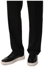 Мужские кожаные кеды BALLY черного цвета, арт. 600926/25950 | Фото 3 (Материал внутренний: Натуральная кожа; Стили: Классический; Подошва: Массивная)