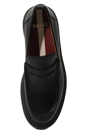 Мужские кожаные пенни-лоферы valerio BALLY черного цвета, арт. MSF00V/VT012 | Фото 6 (Материал внешний: Кожа; Материал внутренний: Натуральная кожа; Стили: Кэжуэл)