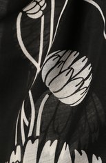 Женский платок из шерсти и шелка PRADA черно-белого цвета, арт. 1FF021-1YCR-F0967 | Фото 4 (Принт: С принтом; Материал: Текстиль, Шерсть, Шелк)