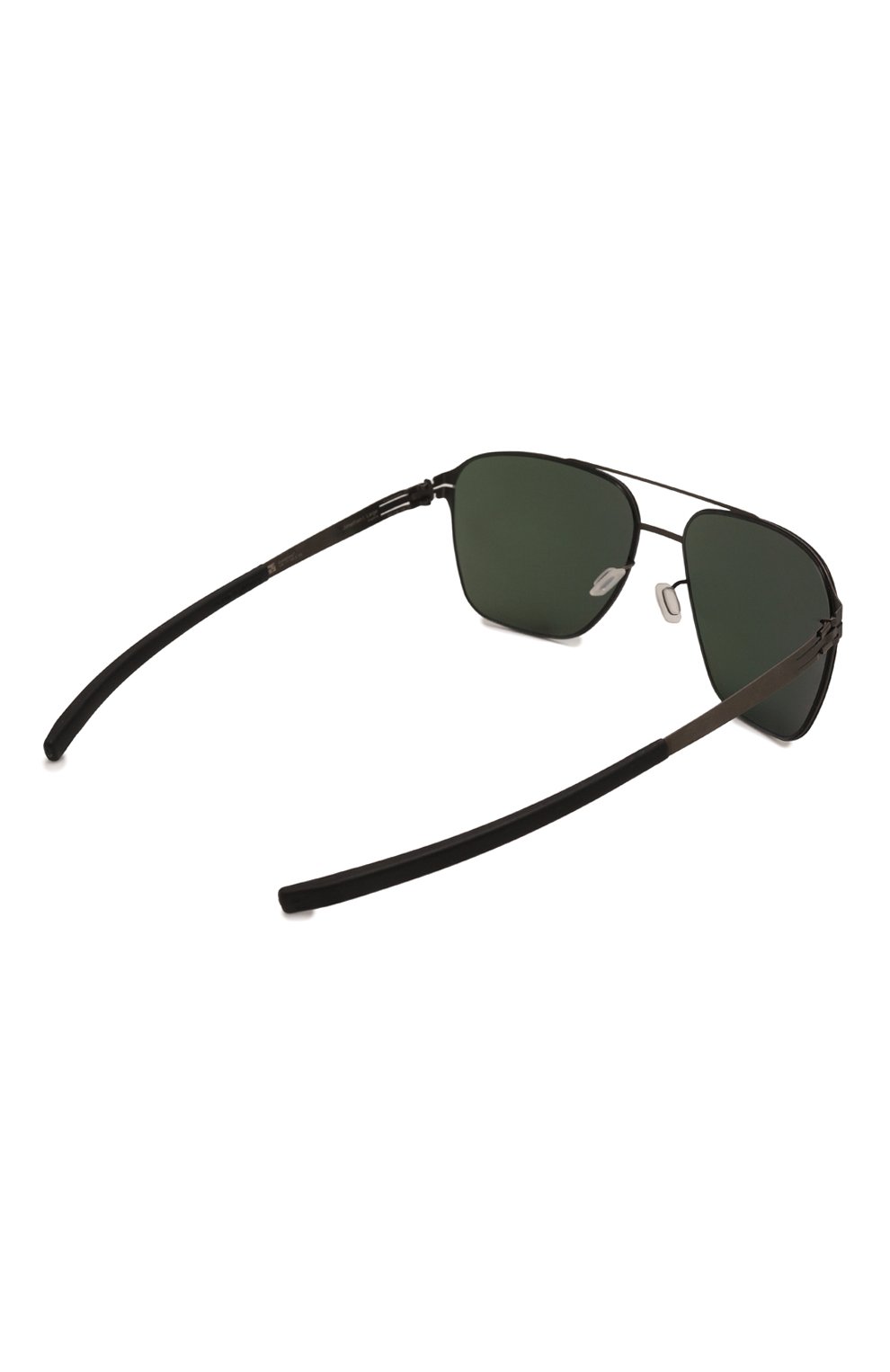 Мужские солнцезащитные очки IC! BERLIN черного цвета, арт. IB-J0NATHAN I LARGE GRAPHITE BLACK GREEN P0LARIZED | Фото 4 (Кросс-КТ: С/з-мужское; Тип очков: С/з; Материал: Металл; Очки форма: Авиаторы; Оптика Гендер: оптика-мужское)
