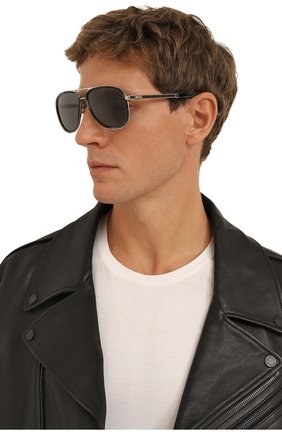 Мужские солнцезащитные очки ZILLI черного цвета, арт. ZI-65017 C03 | Фото 2 (Материал: Металл; Кросс-КТ: С/з-мужское; Тип очков: С/з; Оптика Гендер: оптика-мужское; Очки форма: Авиаторы)