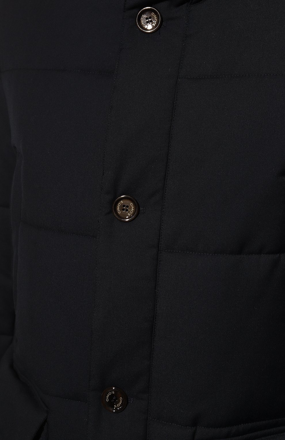 Мужская утепленная куртка GIMO'S темно-синего цвета, арт. 22AI.U.300.624 | Фото 5 (Кросс-КТ: Куртка; Рукава: Длинные; Материал внешний: Синтетический материал; Мужское Кросс-КТ: утепленные куртки; Материал подклада: Синтетический материал; Длина (верхняя одежда): Короткие; Стили: Кэжуэл)