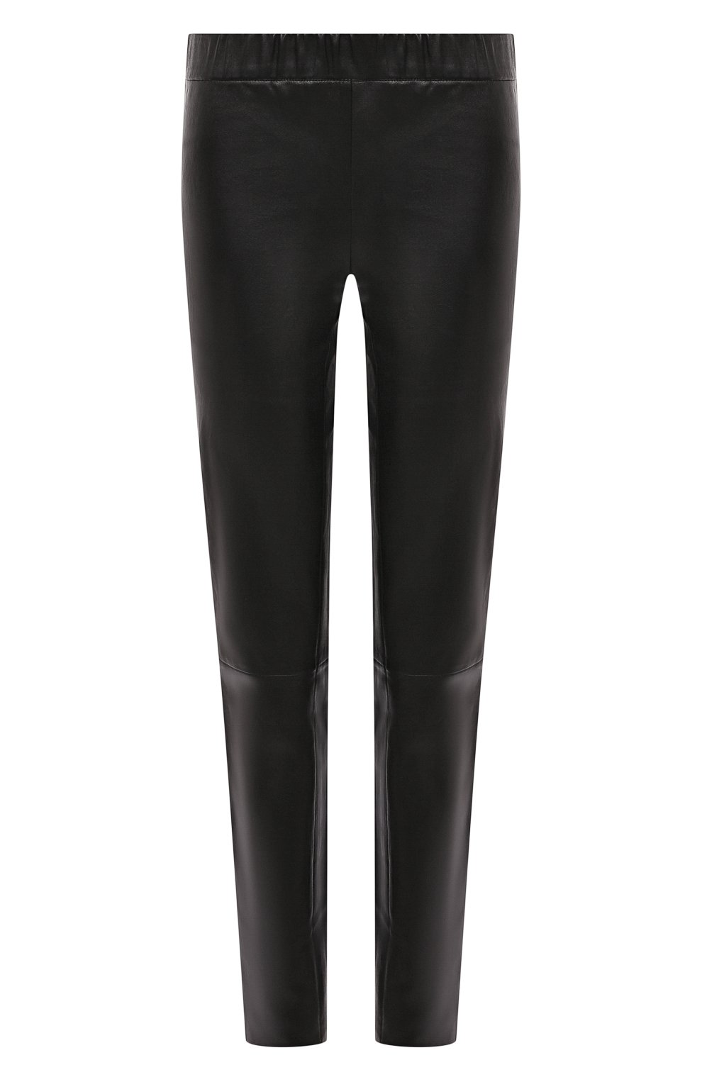 Женские кожаные леггинсы MAX&MOI черного цвета, арт. PERLEGGING | Фото 1 (Женское Кросс-КТ: Леггинсы-одежда; Стили: Гламурный; Длина (брюки, джинсы): Стандартные; Материал внешний: Натуральная кожа)