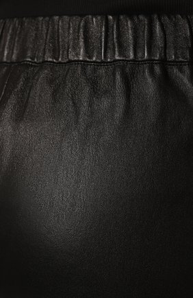 Женские кожаные леггинсы MAX&MOI черного цвета, арт. PERLEGGING | Фото 5 (Женское Кросс-КТ: Леггинсы-одежда; Стили: Гламурный; Длина (брюки, джинсы): Стандартные; Материал внешний: Натуральная кожа)