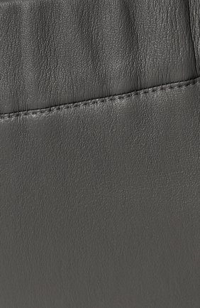 Женские кожаные леггинсы MAX&MOI темно-серого цвета, арт. PERLEGGING | Фото 5 (Женское Кросс-КТ: Леггинсы-одежда; Длина (брюки, джинсы): Стандартные; Стили: Гранж; Материал внешний: Натуральная кожа)