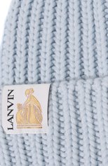 Женская шерстяная шапка LANVIN светло-голубого цвета, арт. 6LCAPP/U2662 | Фото 4 (Материал: Текстиль, Шерсть)