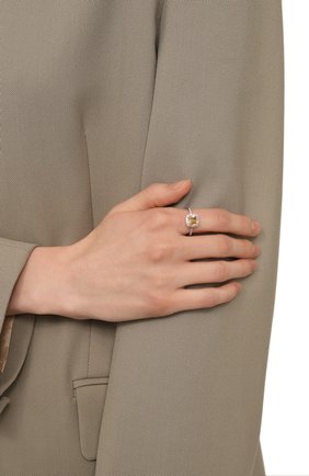 Женское кольцо с рутиловым кварцем SECRETS JEWELRY желтого цвета, арт. КРККС0117 | Фото 2 (Материал: Серебро)