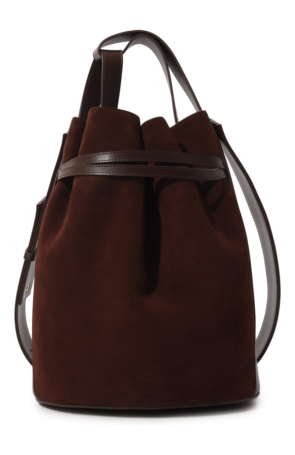 Женская сумка sigma NEOUS темно-коричневого цвета, арт. 00025B23A23 | Фото 1 (Сумки-технические: Сумки top-handle; Размер: medium; Материал: Натуральная кожа, Натуральная замша)