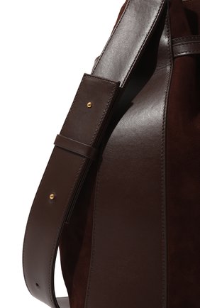 Женская сумка sigma NEOUS темно-коричневого цвета, арт. 00025B23A23 | Фото 3 (Сумки-технические: Сумки top-handle; Размер: medium; Материал: Натуральная кожа, Натуральная замша)