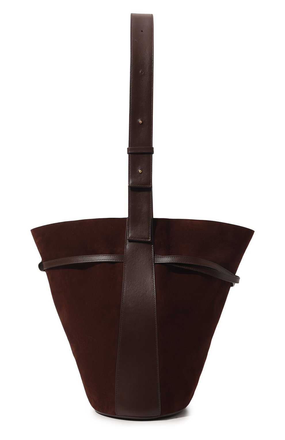 Женская сумка sigma NEOUS темно-коричневого цвета, арт. 00025B23A23 | Фото 5 (Сумки-технические: Сумки top-handle; Размер: medium; Материал: Натуральная кожа, Натуральная замша)