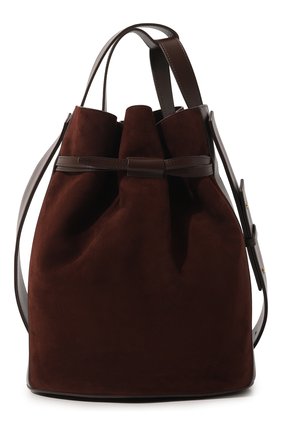 Женская сумка sigma NEOUS темно-коричневого цвета, арт. 00025B23A23 | Фото 7 (Сумки-технические: Сумки top-handle; Размер: medium; Материал: Натуральная кожа, Натуральная замша)