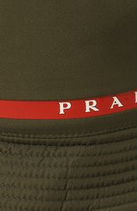 Мужская панама PRADA хаки цвета, арт. 2HC137-1L4K-F0161 | Фото 4 (Материал: Текстиль, Синтетический материал)