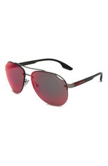 Мужские солнцезащитные очки PRADA красного цвета, арт. SPS52V-M7CQ-F09Q1-061 | Фото 1 (Кросс-КТ: С/з-мужское; Тип очков: С/з; Очки форма: Авиаторы; Оптика Гендер: оптика-мужское)
