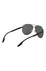 Мужские солнцезащитные очки PRADA красного цвета, арт. SPS52V-M7CQ-F09Q1-061 | Фото 4 (Кросс-КТ: С/з-мужское; Тип очков: С/з; Очки форма: Авиаторы; Оптика Гендер: оптика-мужское)