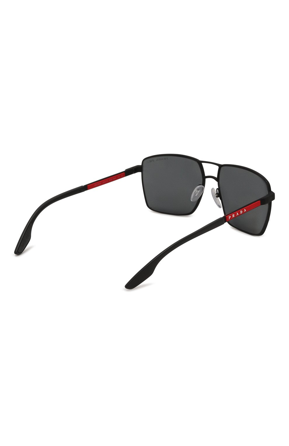 Мужские солнцезащитные очки PRADA черного цвета, арт. SPS50W-FDG0-FE02G-059 | Фото 4 (Кросс-КТ: С/з-мужское; Тип очков: С/з; Оптика Гендер: оптика-мужское)
