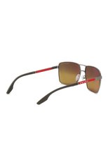 Мужские солнцезащитные очки PRADA коричневого цвета, арт. SPS50W-FDG1-FE09O-059 | Фото 4 (Кросс-КТ: С/з-мужское; Тип очков: С/з; Оптика Гендер: оптика-мужское)