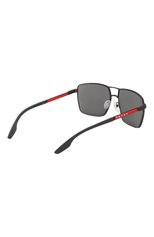 Мужские солнцезащитные очки PRADA черного цвета, арт. SPS50W-MUR7-FE01G-059 | Фото 4 (Кросс-КТ: С/з-мужское; Тип очков: С/з; Оптика Гендер: оптика-мужское)
